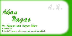akos magas business card